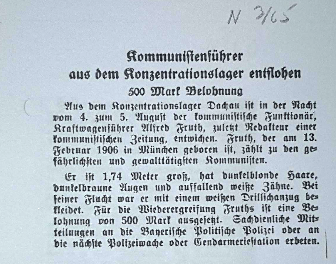 Steckbrief Großvater Alfred Fruth